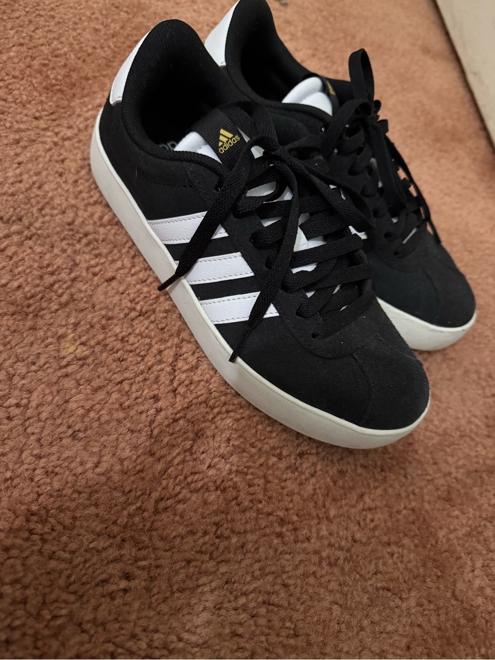 adidas Black and White Low-Top Skate Sneakers